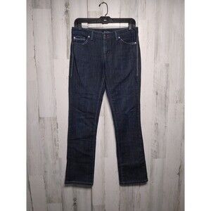 David Kahn Nikki Flared Distressed Blue Jeans Womens 27 Designer Denim